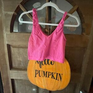 Amazon Pink Crop Top